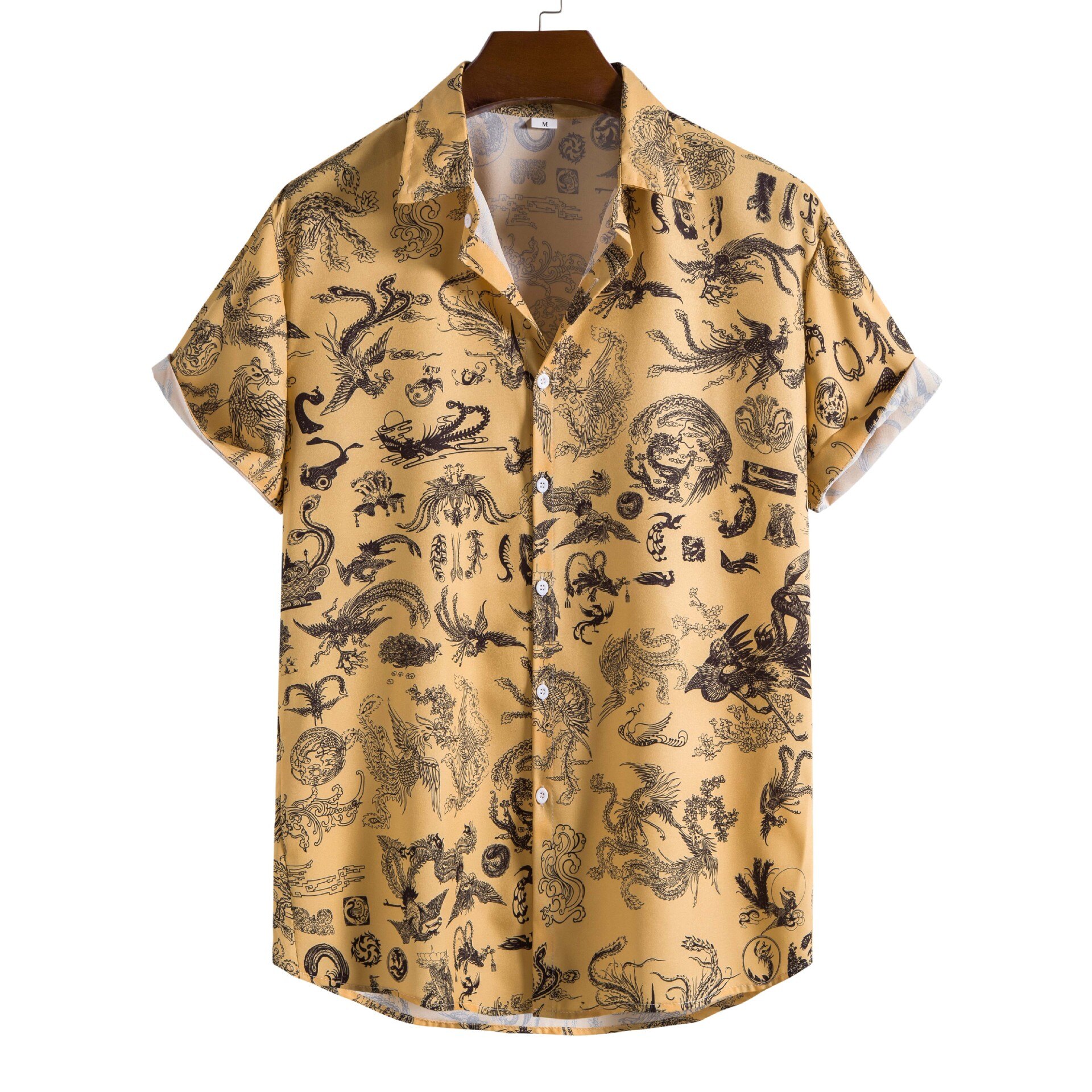 남성 여름 열대 꽃 셔츠 반소매 단추 알로하 하와이 셔츠 남성 비치 캐주얼 셔츠 남성 Chemise Homme XXL